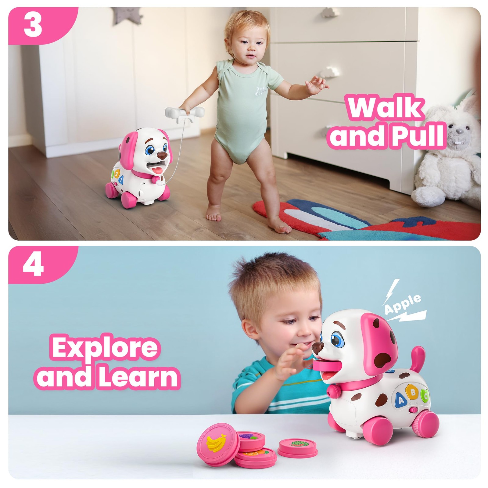 Vahome Puppy Toy for 1 Year Old Girl Gift, Musical Baby Toy 6-12-18 Month, Fi…