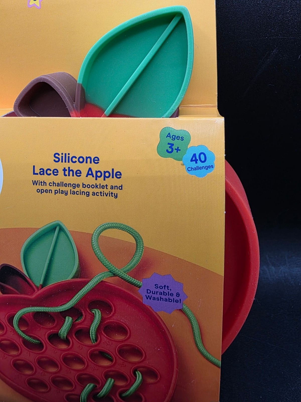 GiggleScape Silicone Lace The Apple Educational Toy Ages 3+ Fun Fine Motor Activ