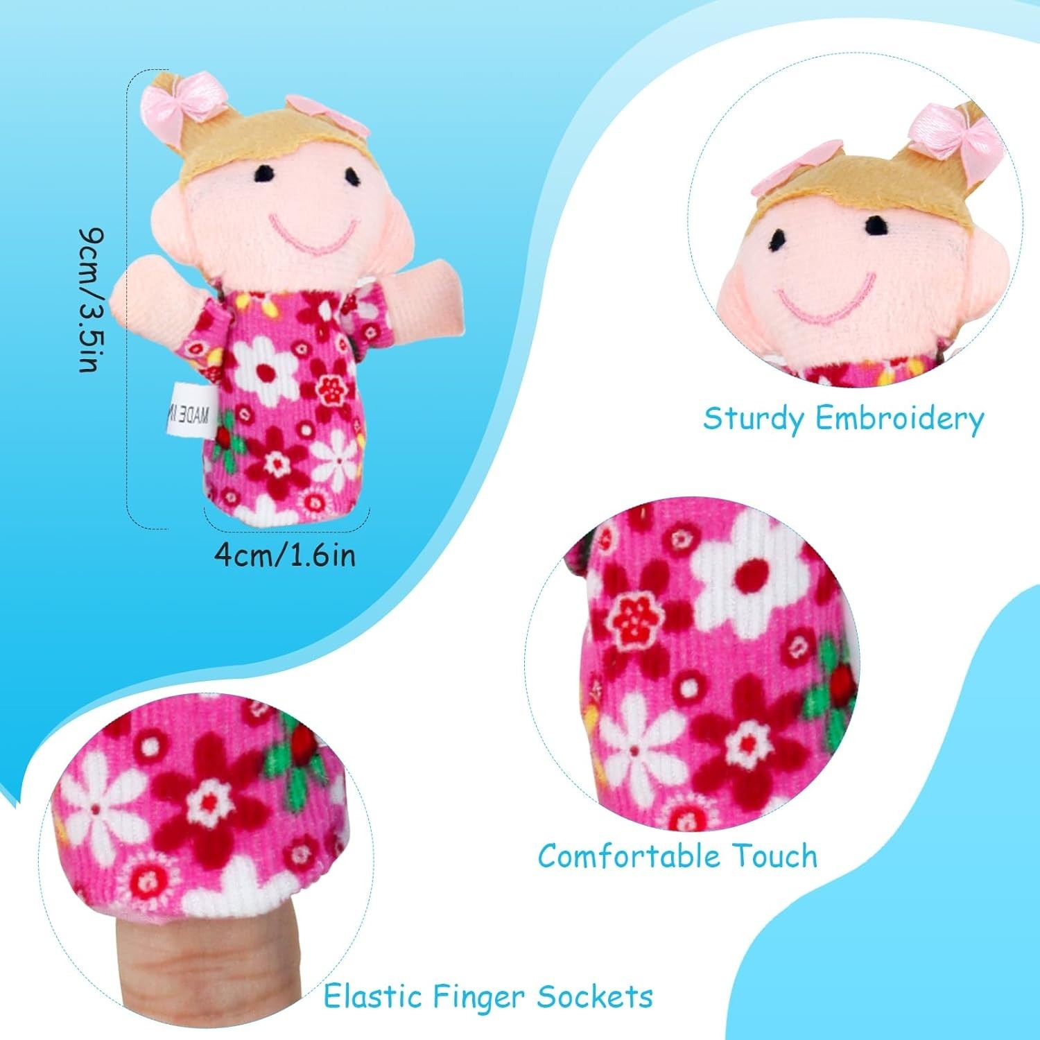 6 PCS Family Finger Puppets for Toddlers 1-3 – Interactive Educational Animal…