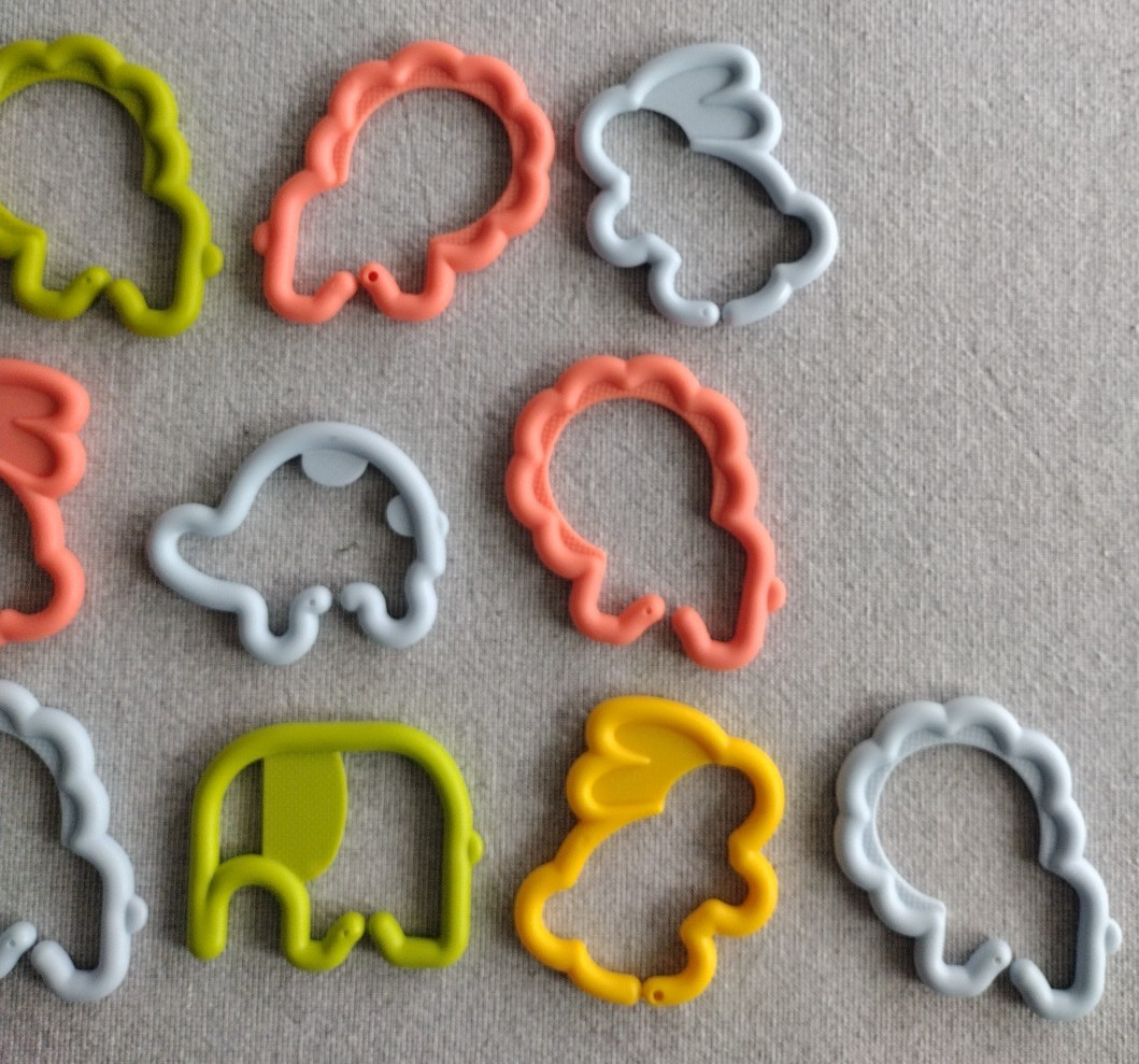 Infantino Animal Parade Animal Shaped Rings 19 Links Clips Bunny Lion Turtle