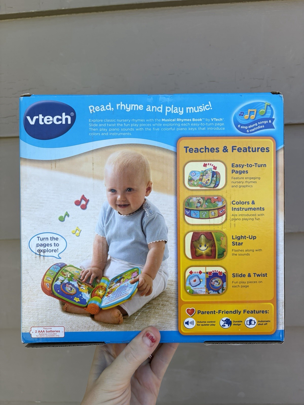 VTech Musical Rhymes Book Interactive Nursery Rhymes Toy Book 6-36 Months
