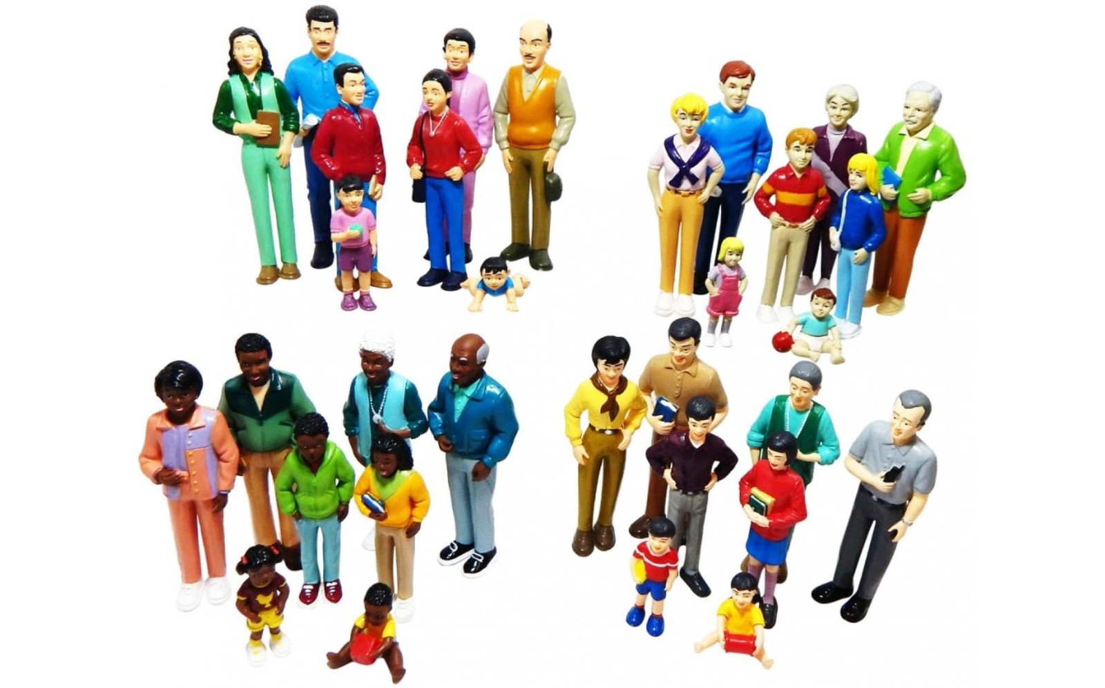 Cre8tive Minds Multi-Ethnic Pretend Play Family Set – 32 Pieces