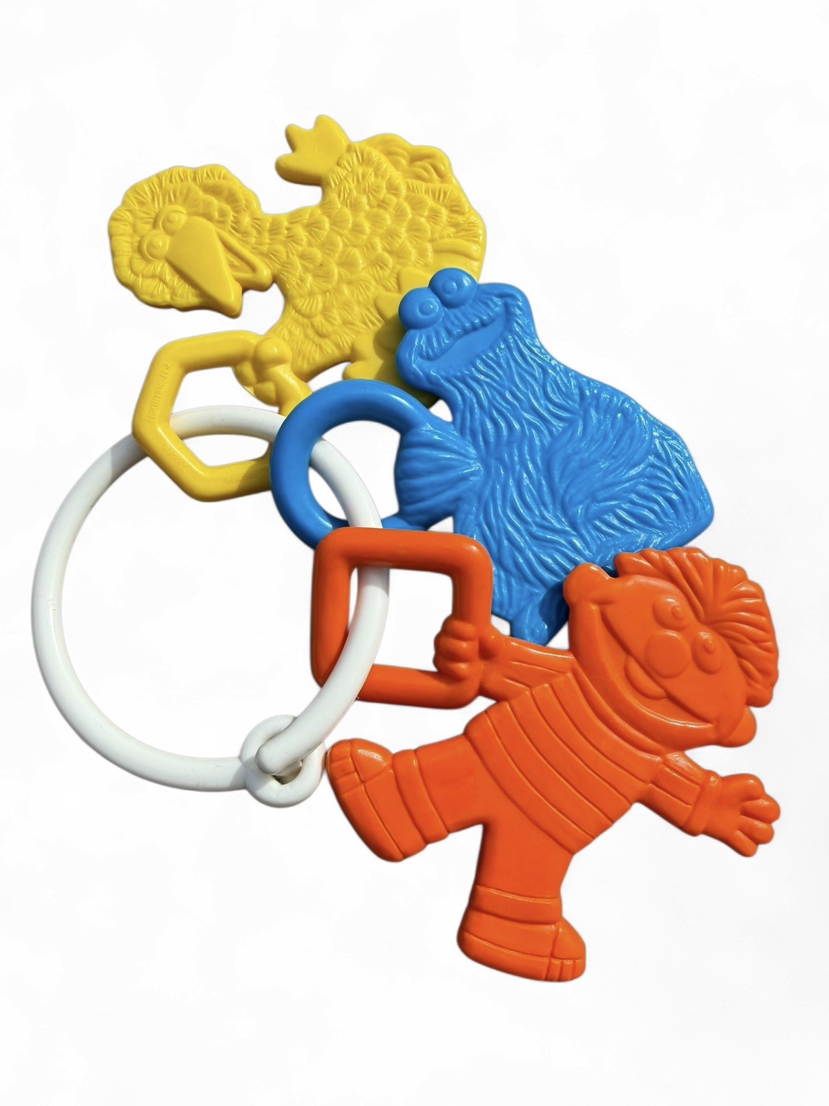 Vintage 1970’s Sesame Street Toy Teether with Big Bird, Ernie and Cookie Monster