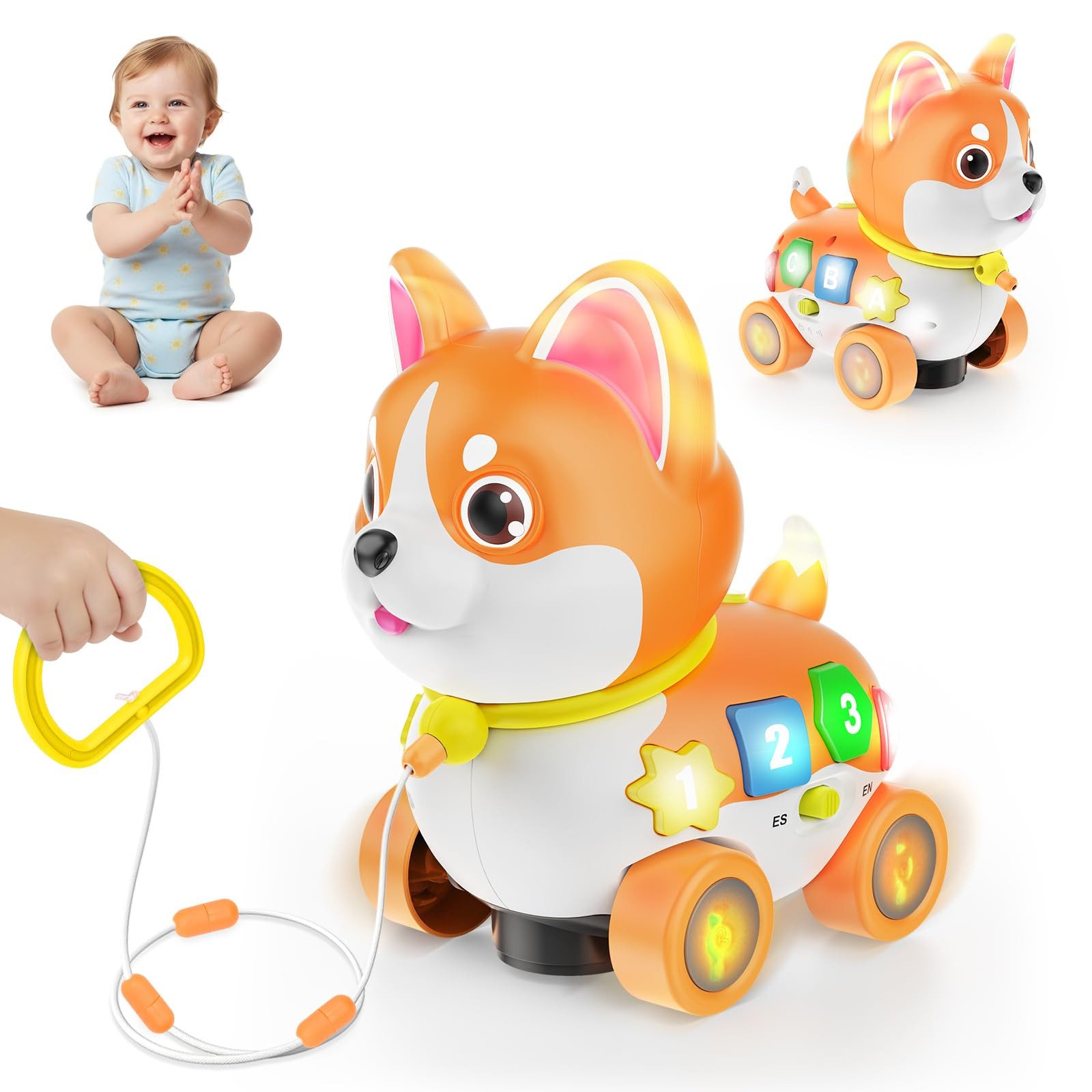 Ingbear Musical Baby Toys 612 Month, Crawling Puppy for 1 Year Old Boy Girl G…