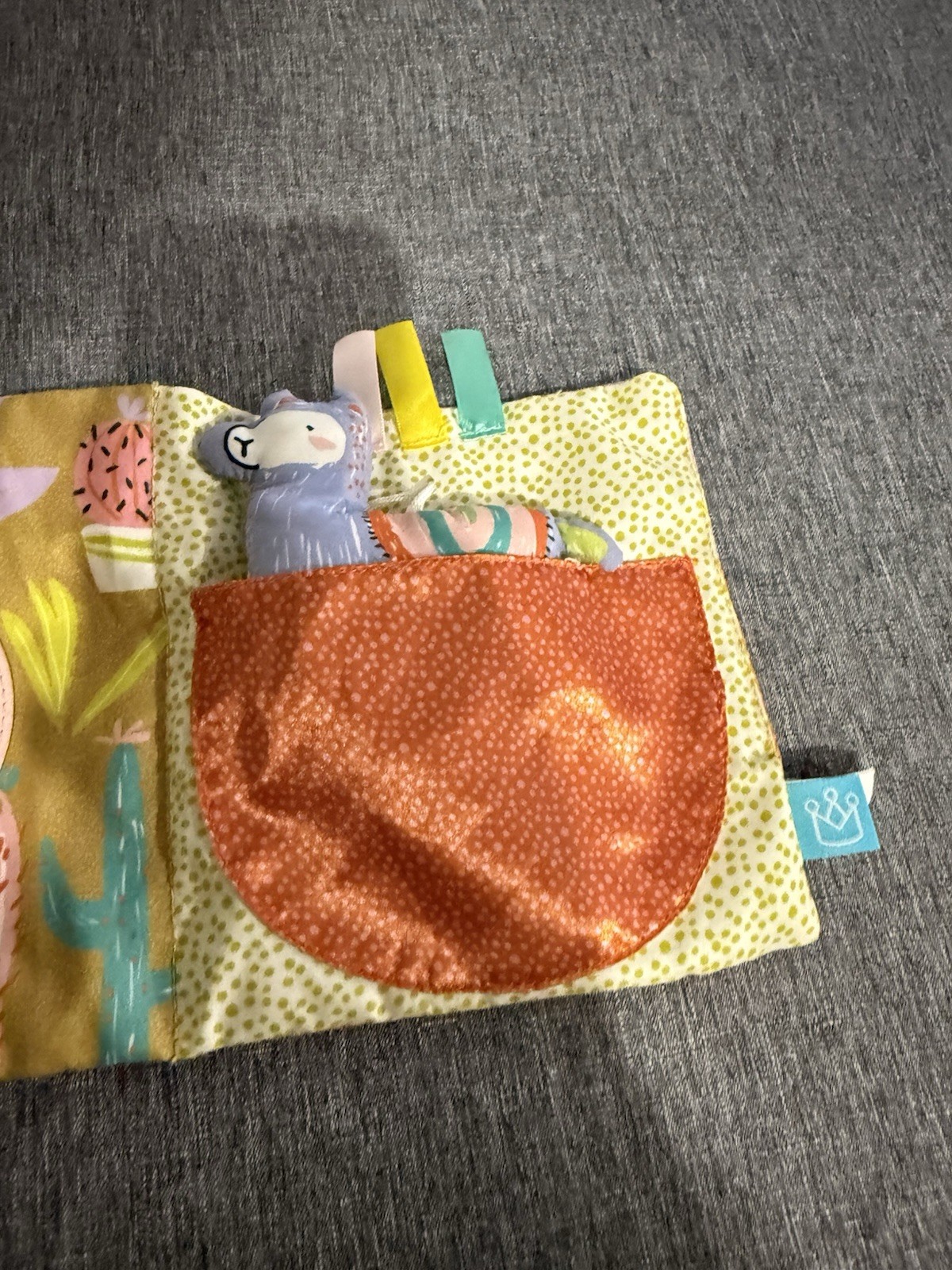 Manhattan Toy Llama Soft Baby Activity Book Squeaker Crinkle Sensory Tactile