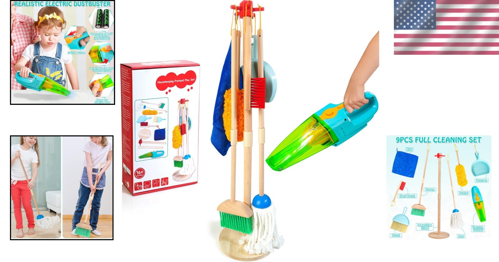 Toddler-Friendly Electric Vacuum Cleaning Set – For Imaginative House Play