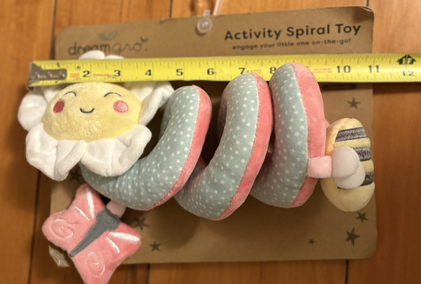 Dreamgro Spiral Activity Soft Baby Toy for Stroller or Car Seat Flower Butterfly