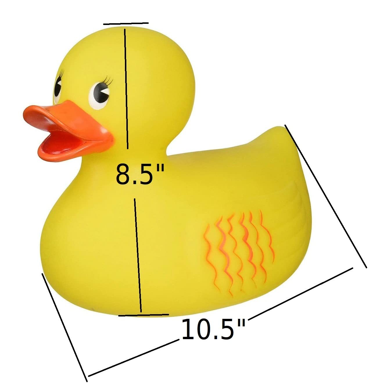 Zugar Land Jumbo Classic Yellow Rubber Ducky (10.5″) Makes Small,