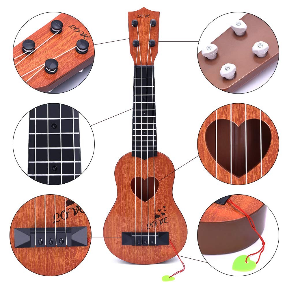 Kids Toy Classical Ukulele Guitar Musical Instrument, Brown