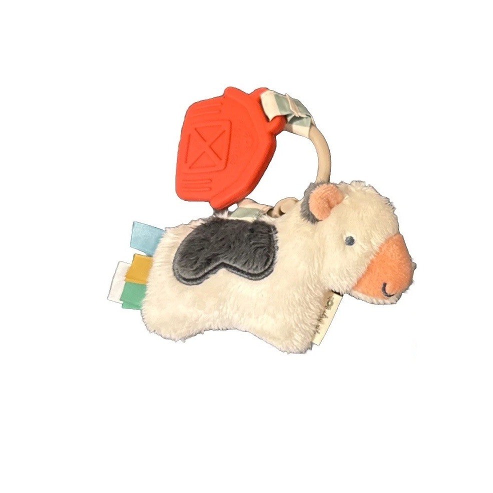 New Itzy Baby Cow Lovey Pacifier Pal Farm Themed Infant Necessity Shower Gift