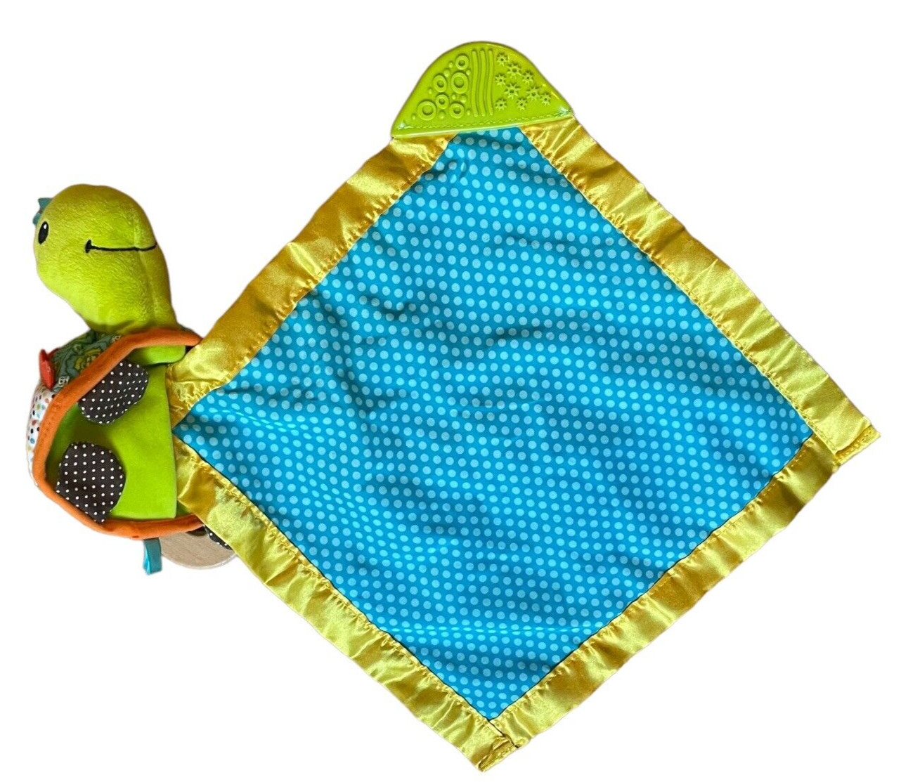Lovey Turtle Sensory Activity Blanket Teether Rattle Security Blanket Baby Toy