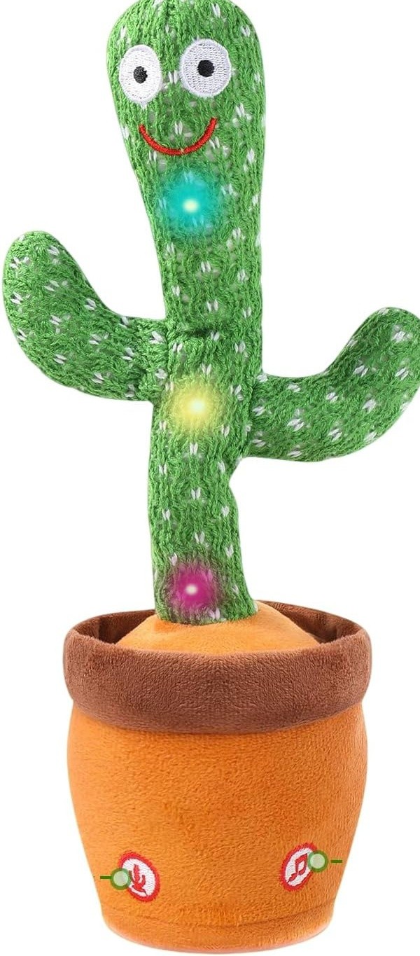 Talking & Singing Dancing Cactus Plush Toy Kids Glow Interactive Development