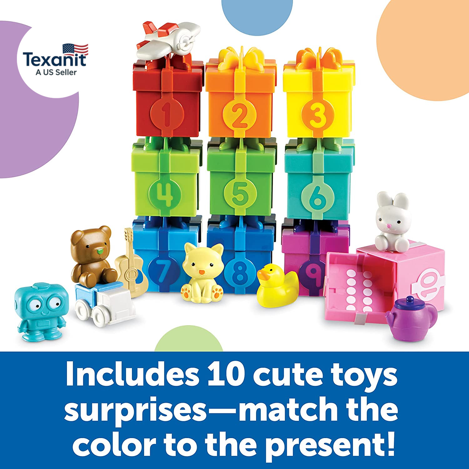 Counting Surprise Party – Toddler Montessori Toys, Stacking Preschool Activities