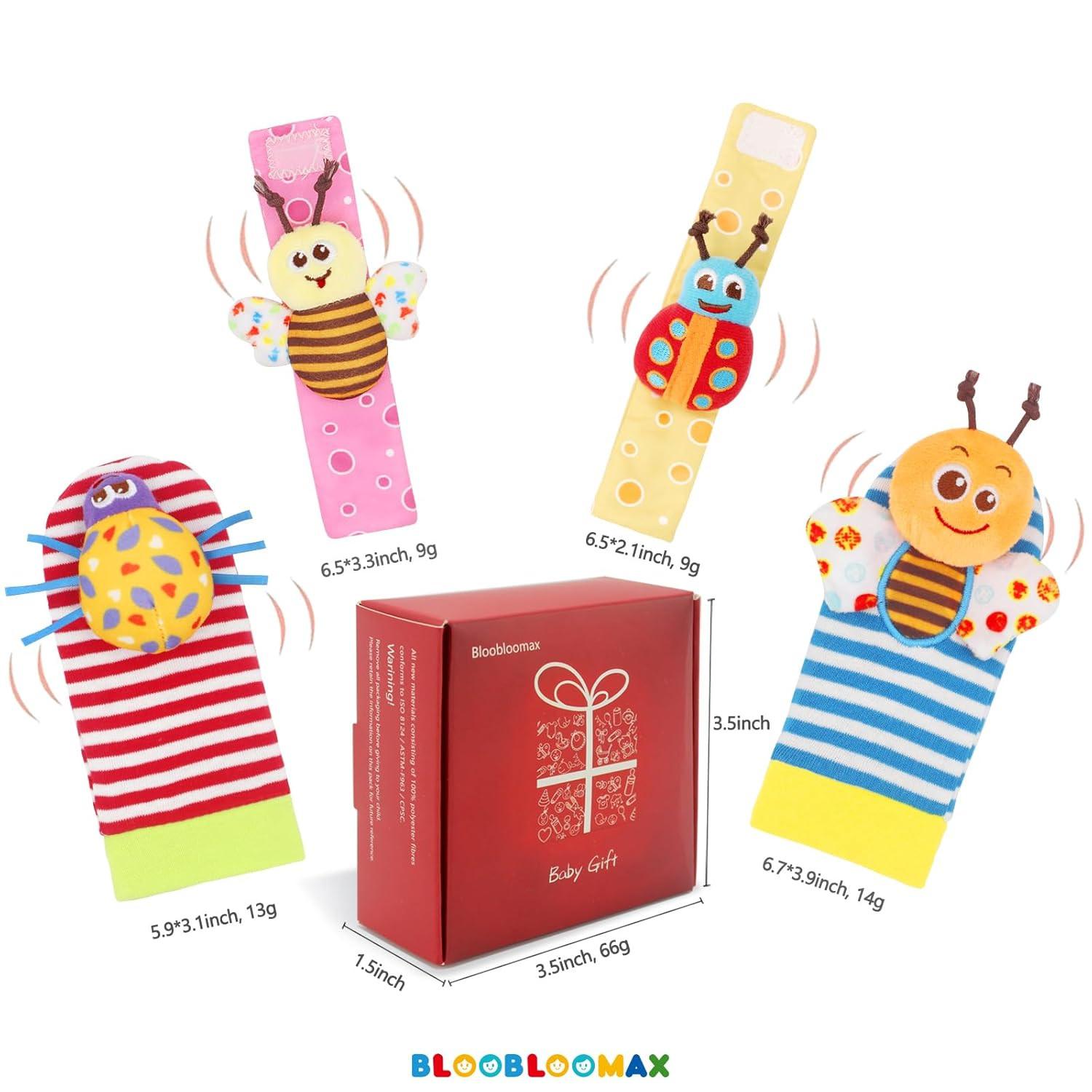 Baby Wrist Rattle & Foot Finder Set – Perfect Gift for Newborns