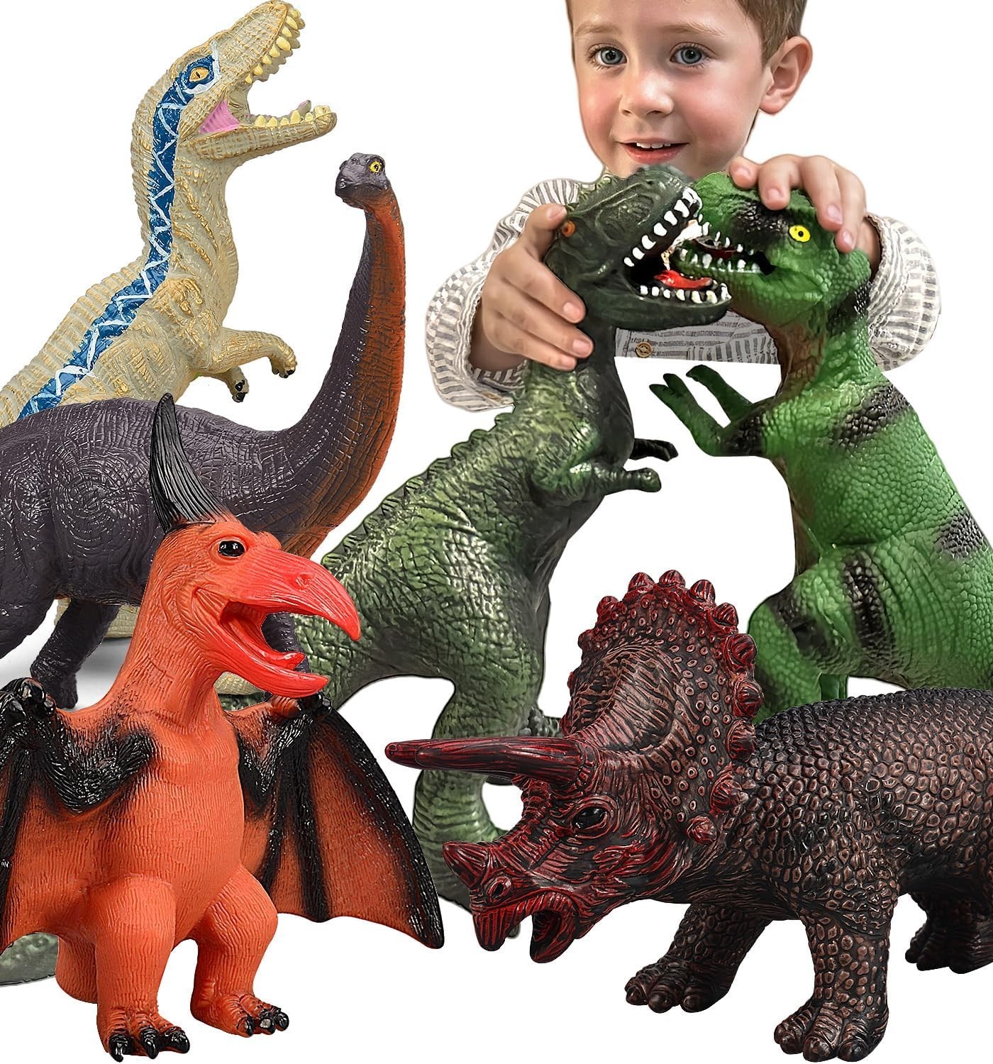 Vibrant Jumbo Dinosaur Figures – Great Gift Idea