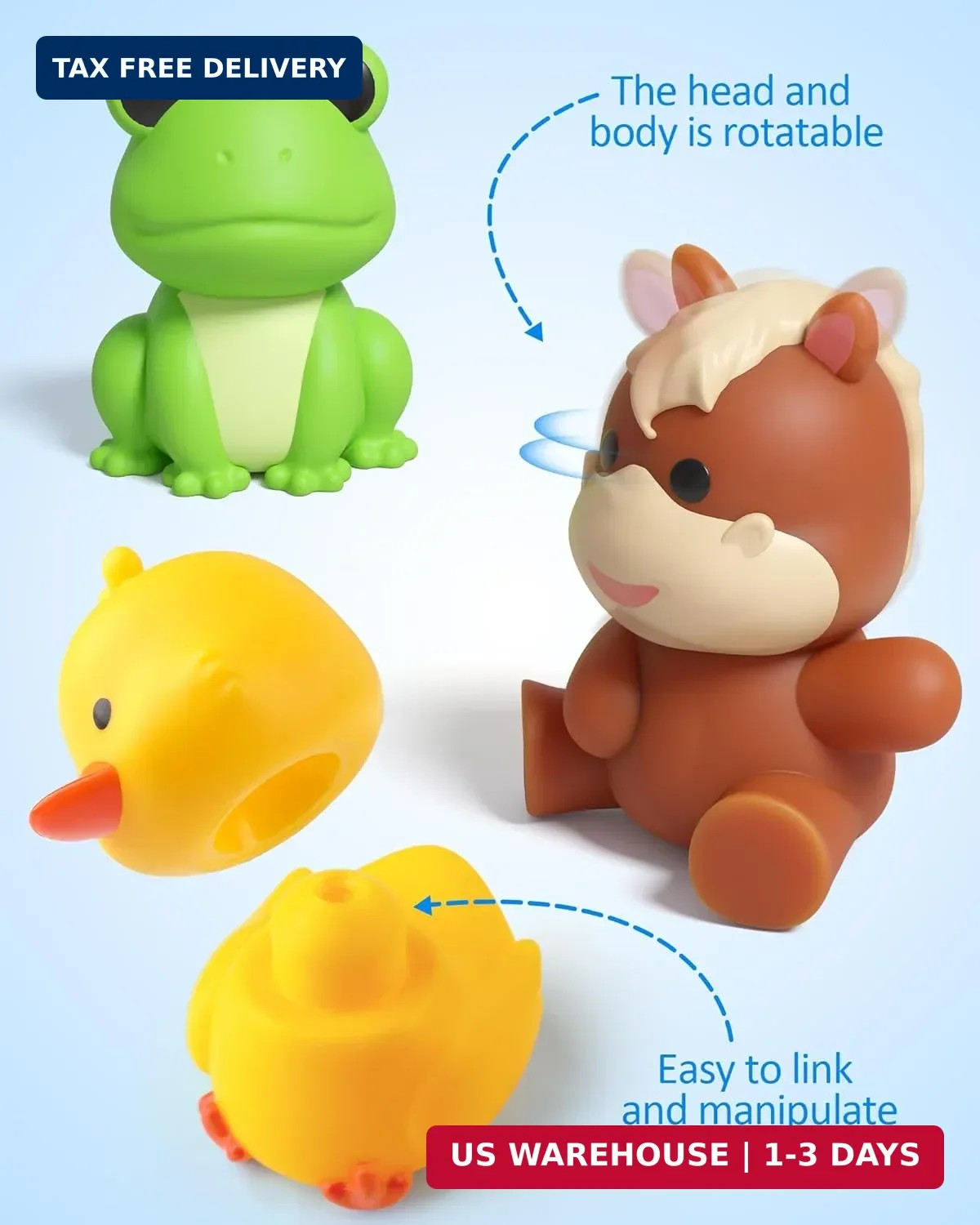Coogam 10Pcs Farm Animal Matching Toys, Fine Motor Sorting Games for Kids Age 1-