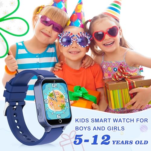 Blue Kids’ Smart Watch – 26 Games Watches – Blue for Ages 5-12