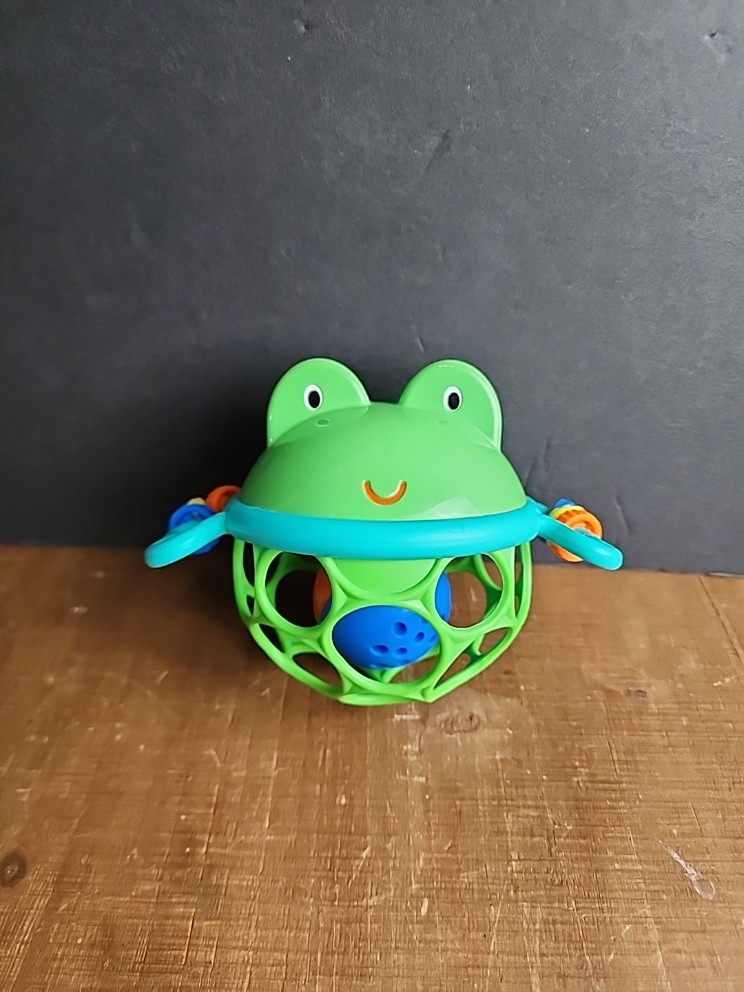 Bright Starts Baby O-Ball BPA Free Grasp/Rattle/Development Frog Plastic Toy