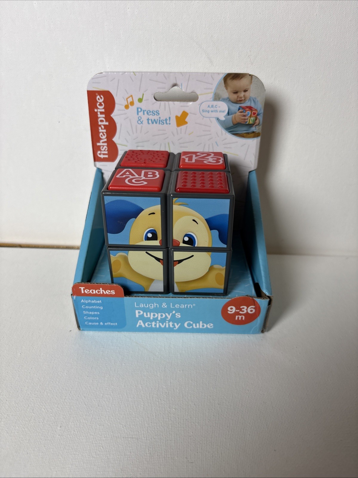 Fisher Price Laugh & Learn Baby Learning Toy Puppy’s Activity Cube Light & Sound
