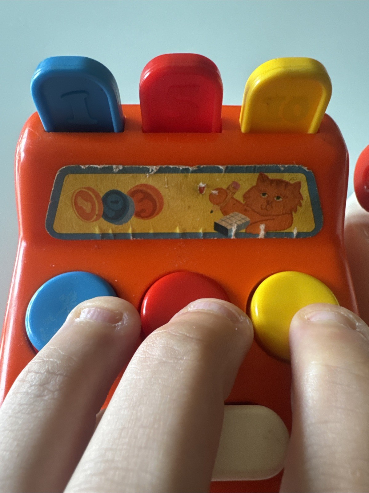 VINTAGE TOMY TODDLER TOY Mini TYPEWRITER Cash Register Buttons Ring Sounds Lot