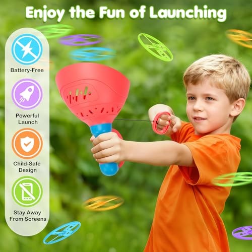 Outdoor Toys for Kids Ages 4-8, 3 Packs Flying Catching Game, Outside Manual