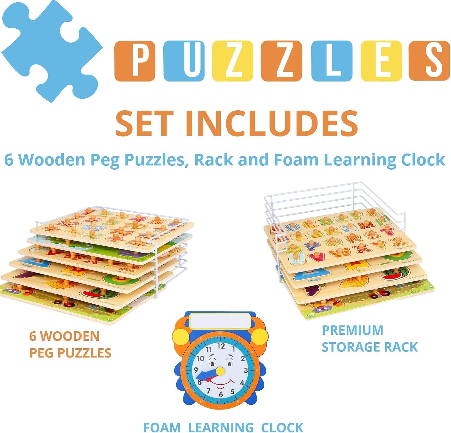 Toddler Puzzle Bundle with Cognitive Learning Benefits