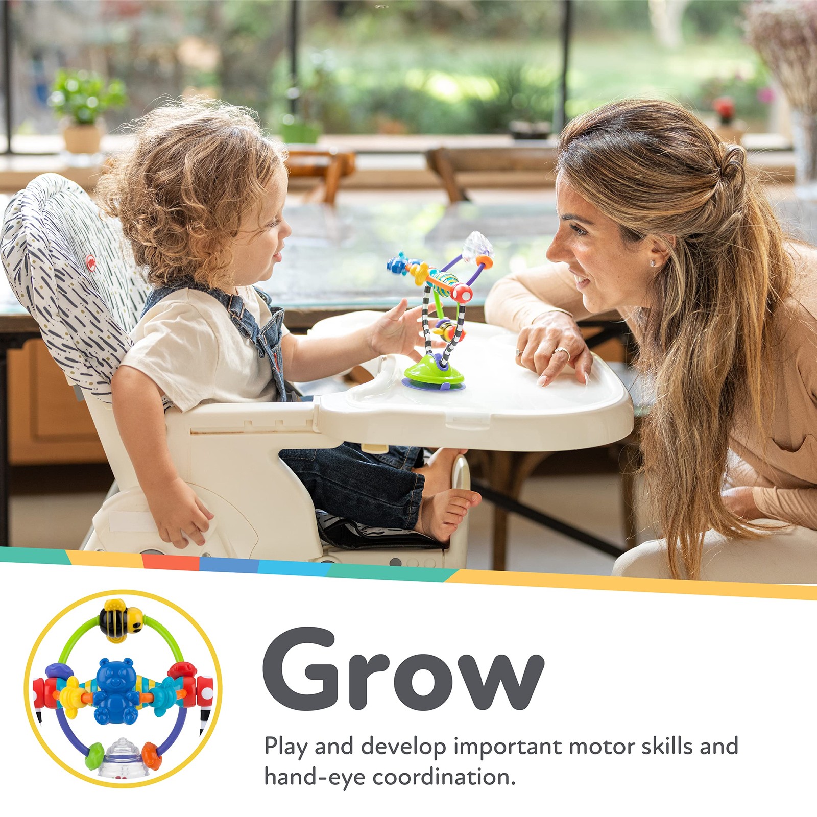 Nuby Silly Spinwheel Toy with Suction Base – 1 Count (Pack of 1), Multicolor