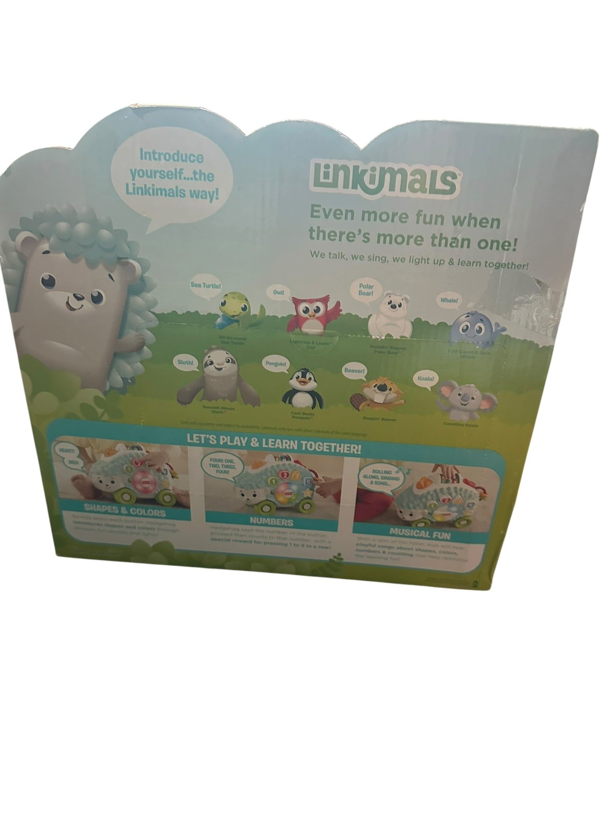Fisher-Price Baby Learning Toy Linkimals Happy Shapes Hedgehog for Ages 9+ Month