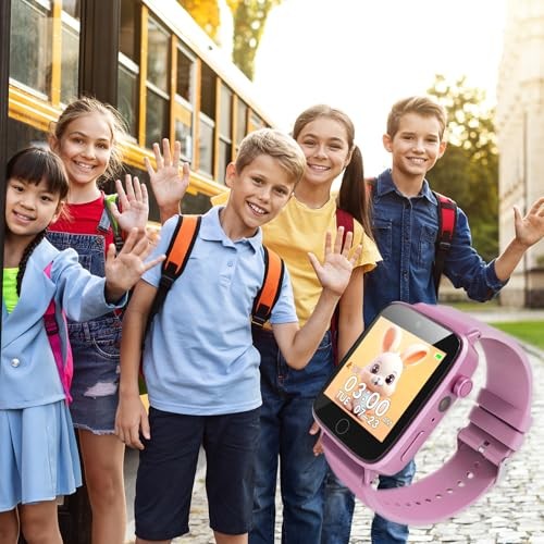 Kids Watch with Pedometer, Kids Smart Watch Boys with 26 Puzzle Rose Pink
