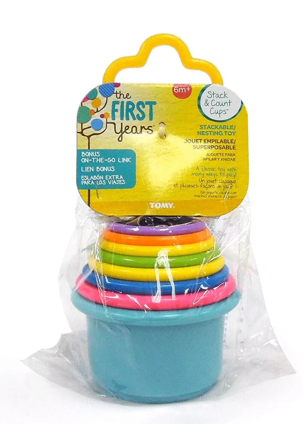 The First Years Baby Stack & Count Cups 8-pack Bathtub Toys Developmental Play