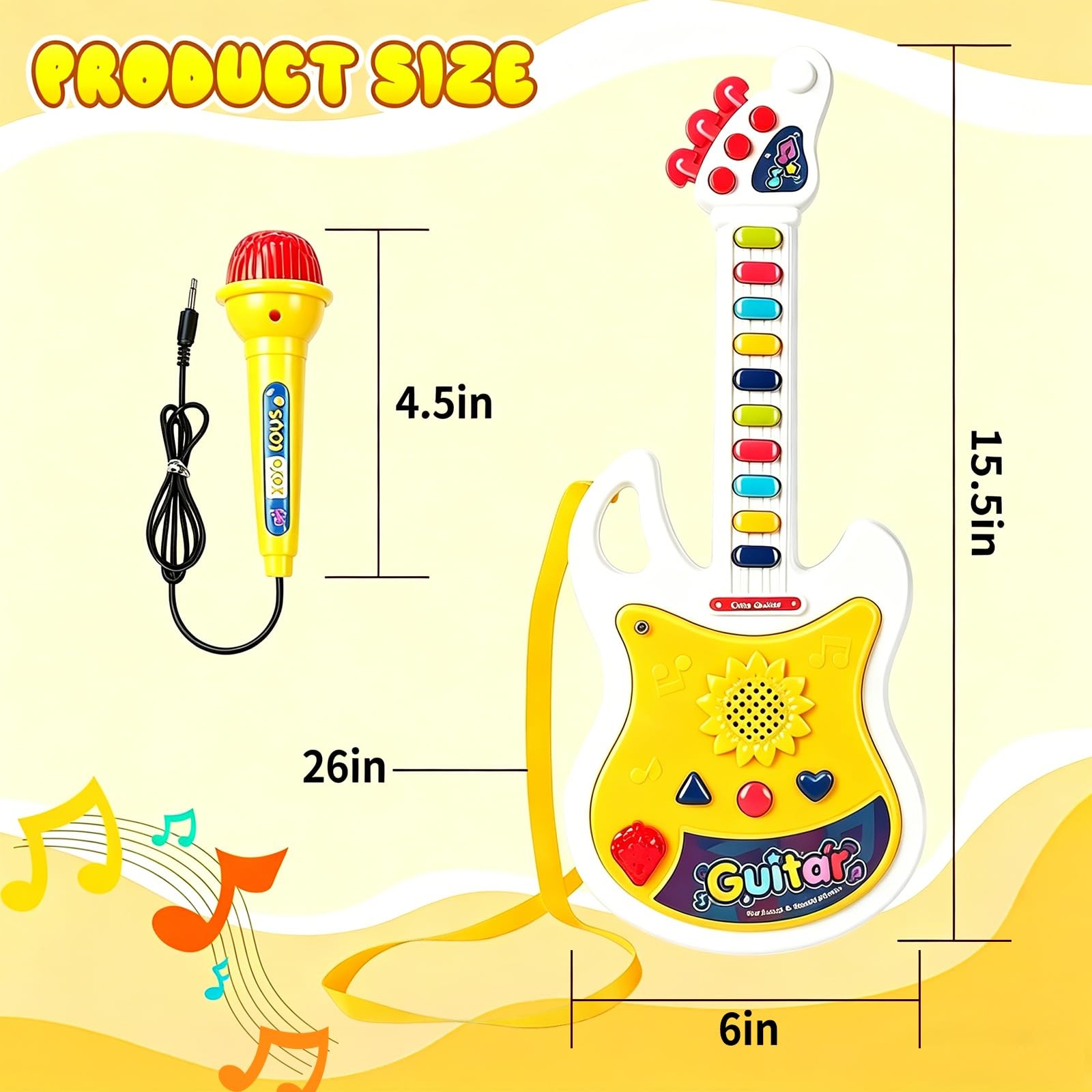 Toddler Guitar, Musical Instruments Toys for Toddlers 2 3, Montessori Karaoke…