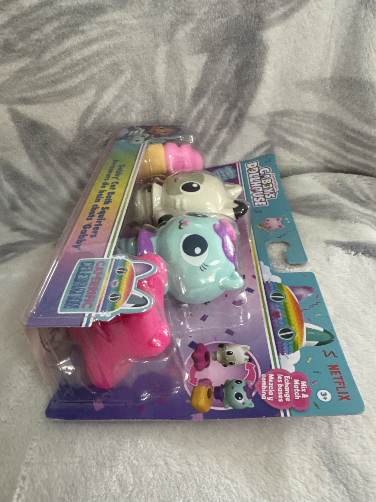 Gabby’s Dollhouse Bath Squirters Mercat Pandy Paws Fun Bath Time Toys New