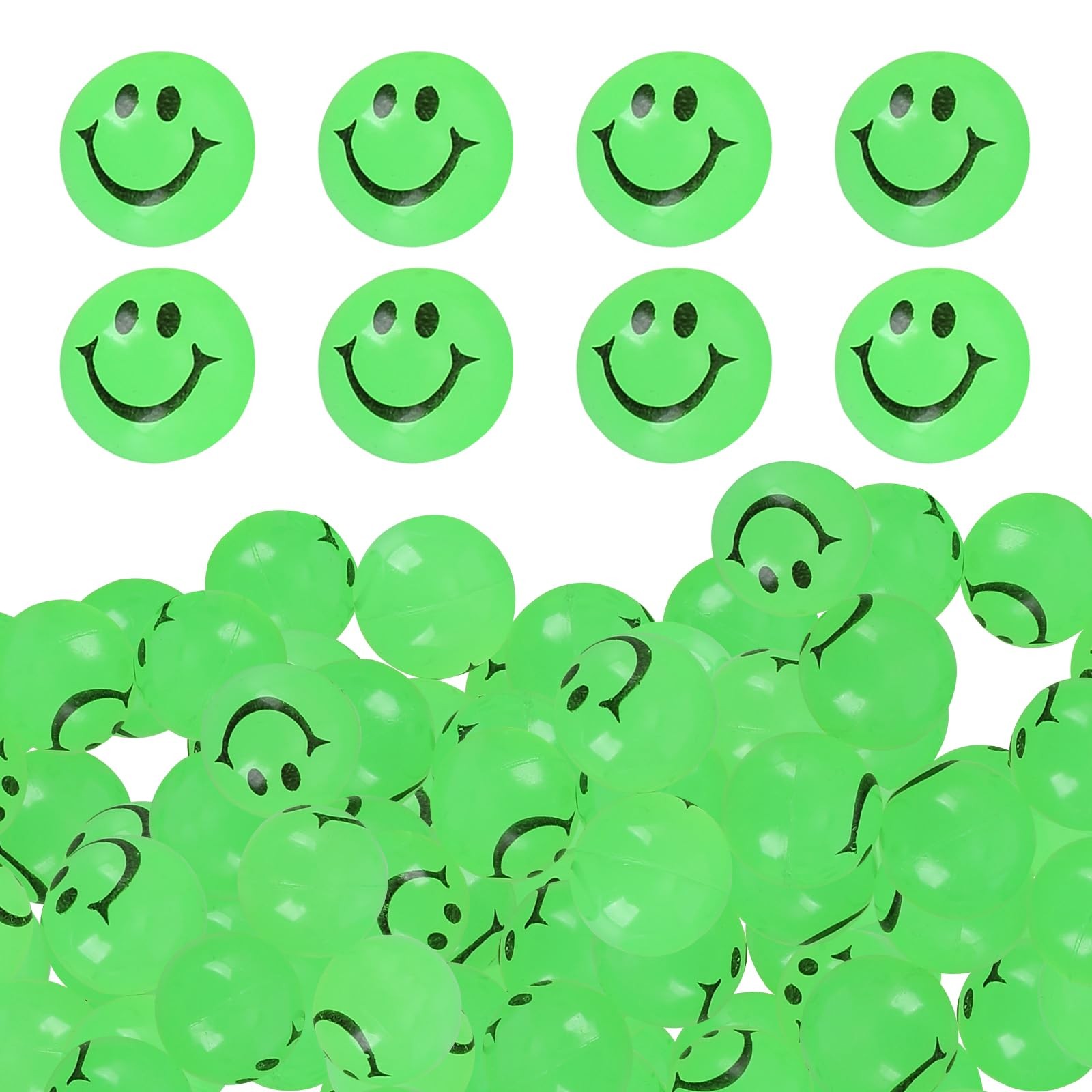 38Pcs Glow in The Dark Smile Bouncy Balls- 1 Inch High Bouncing Balls, Small …