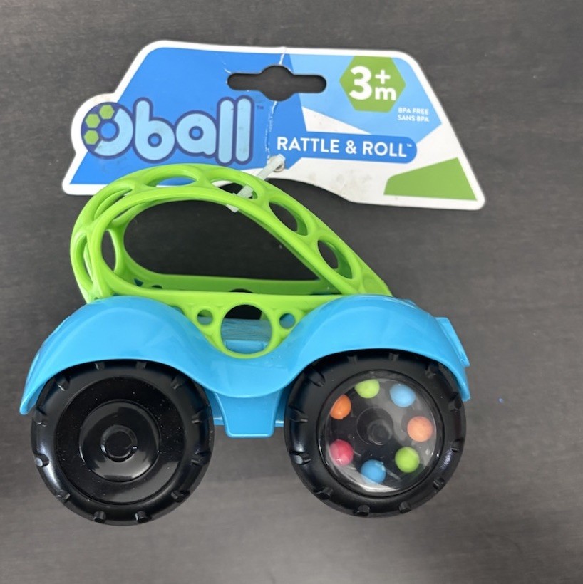 Kids II Oball Easy Grasp Rattle & Roll Toy Sports Car BPA-Free Infant