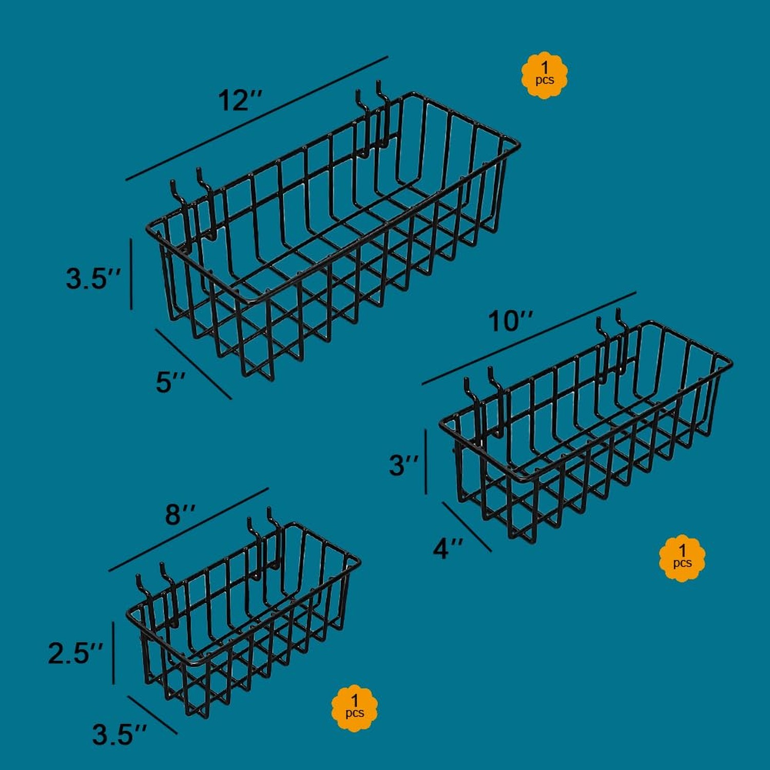 1/4 inch Extra Thick Pegboard Accessories Kit,Only Suitable for 1/4″ Pegboard…