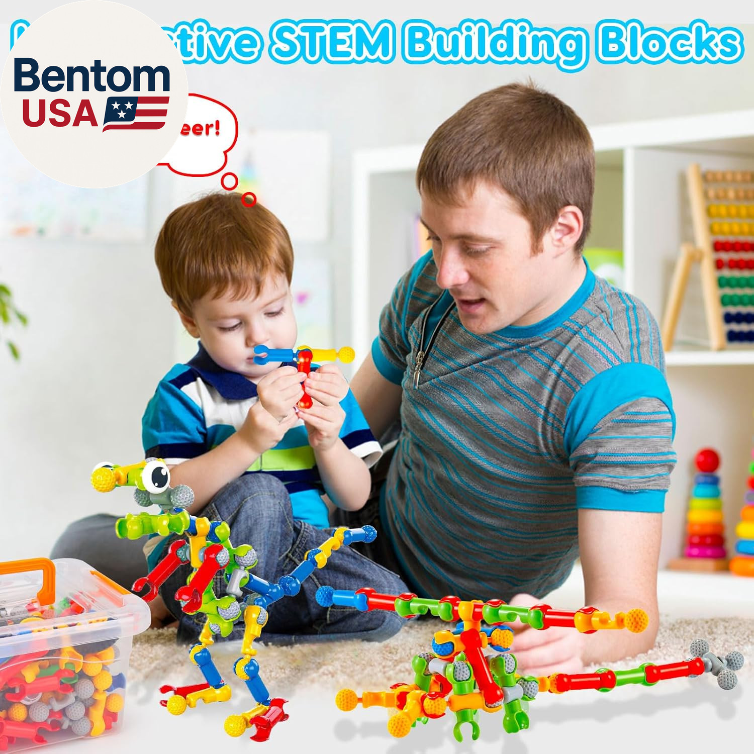 Kids STEM Building Toys for 3 4 5 6 7 8+ Year Old Boy Girl Birthday Gift, 125 Pc