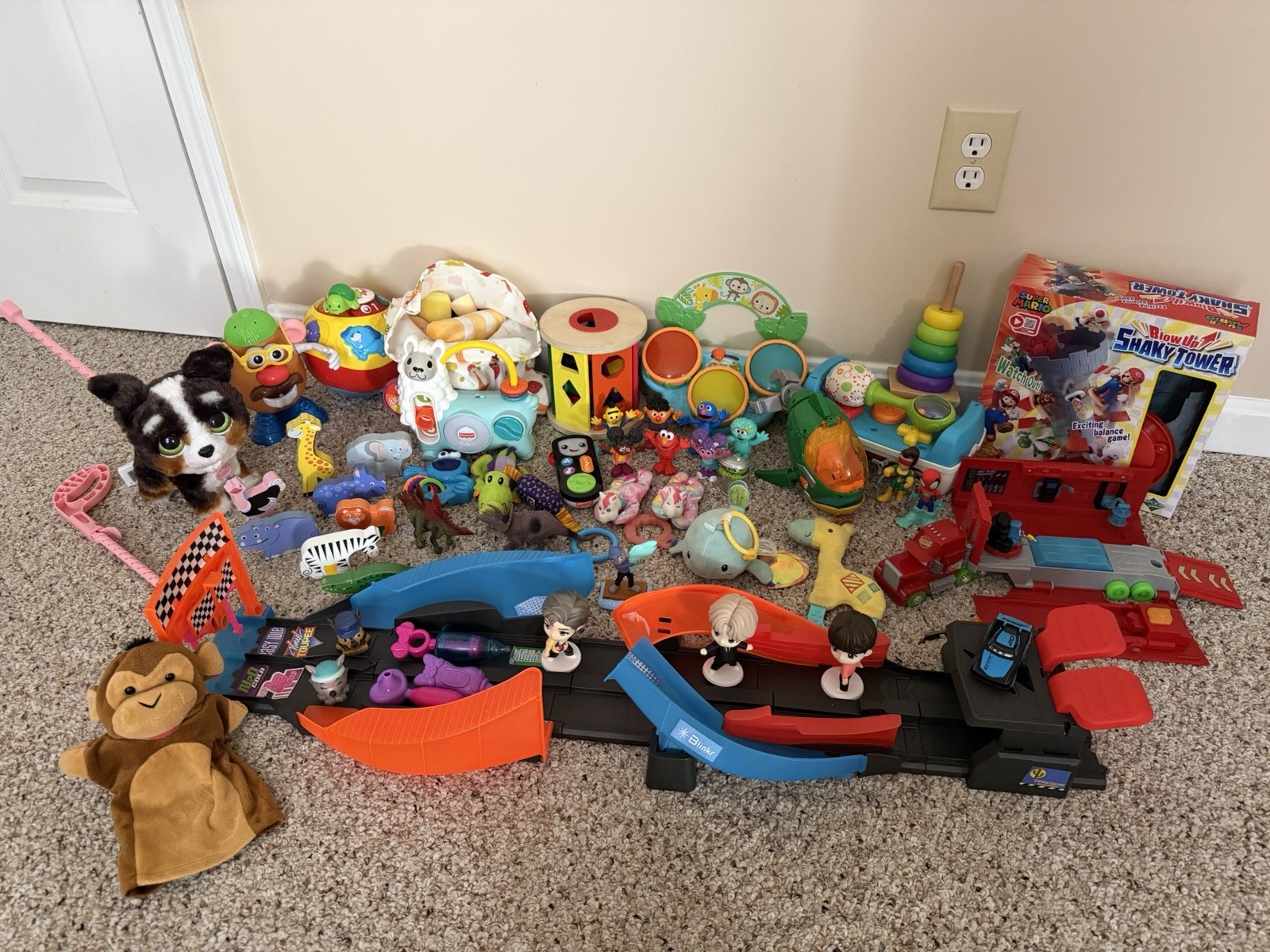 Toddler Toy Lot! Fisher Price+Cars/Track+Learning Toys+Mario Game+Character Toys
