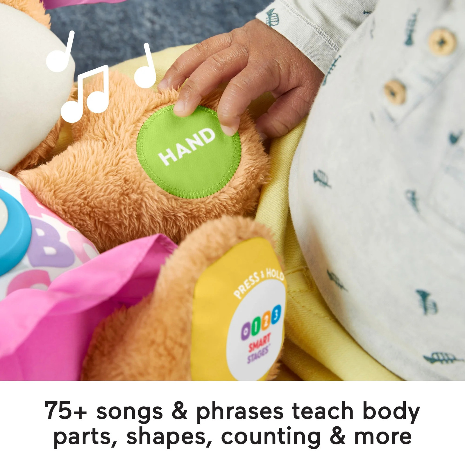 Fisher-Price Laugh & Learn Smart Stages Sis Puppy Plush Learning Toy for Baby