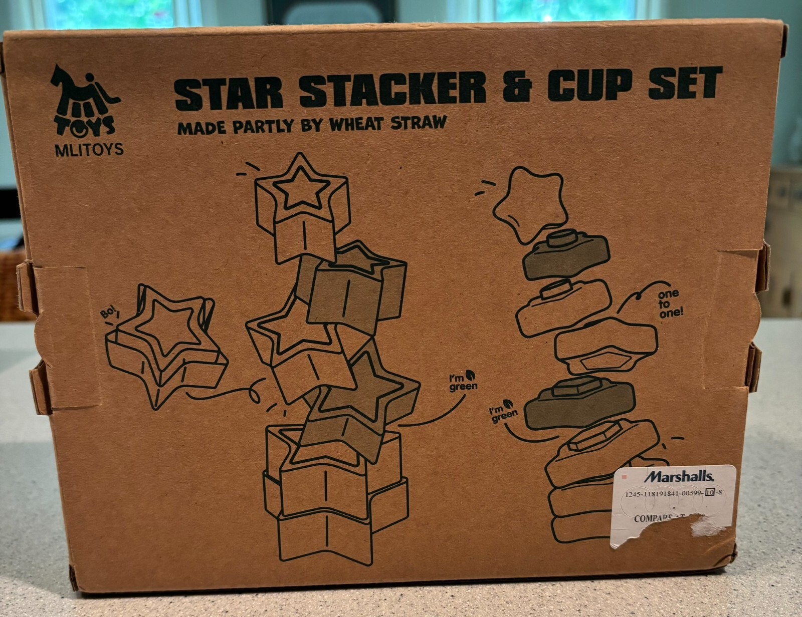 Eco Friendly, MLITOYS Star Stacker & Cup Set, 18+ months NEW