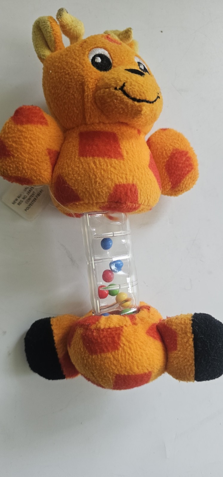 Baby Einstein Giraffe Plush Rattle Rainstick Sensory Toy Beads Infant Baby…