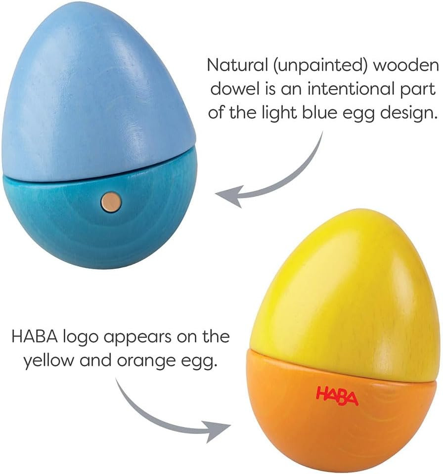 Fun with Sounds Wooden Eggs – 5 Acoustic Sounds, Made in Germany, Kids Musical I
