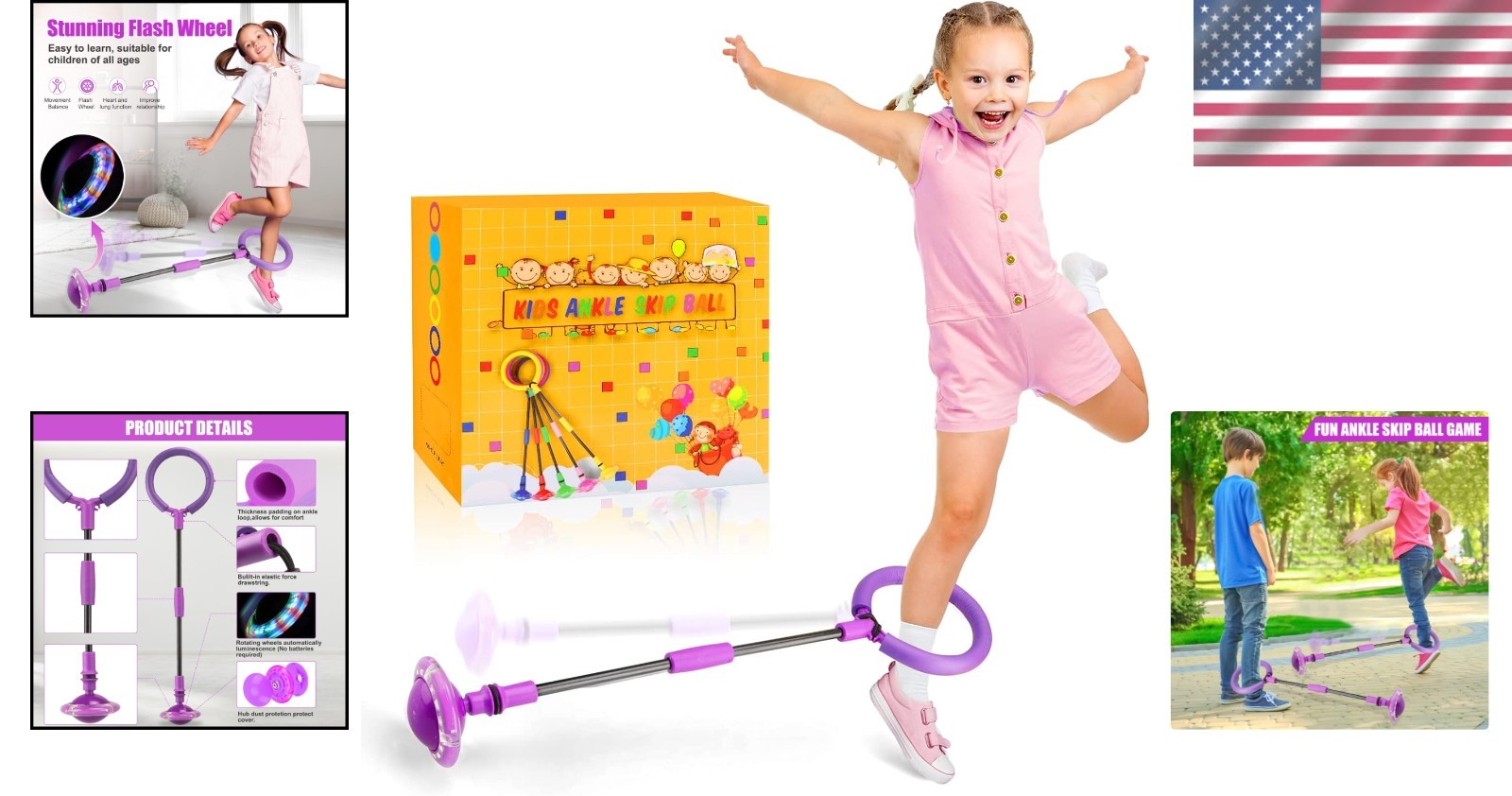 Manual Operation Ankle Skip Ball – Engage Your Kids with Active Play Outdoors
