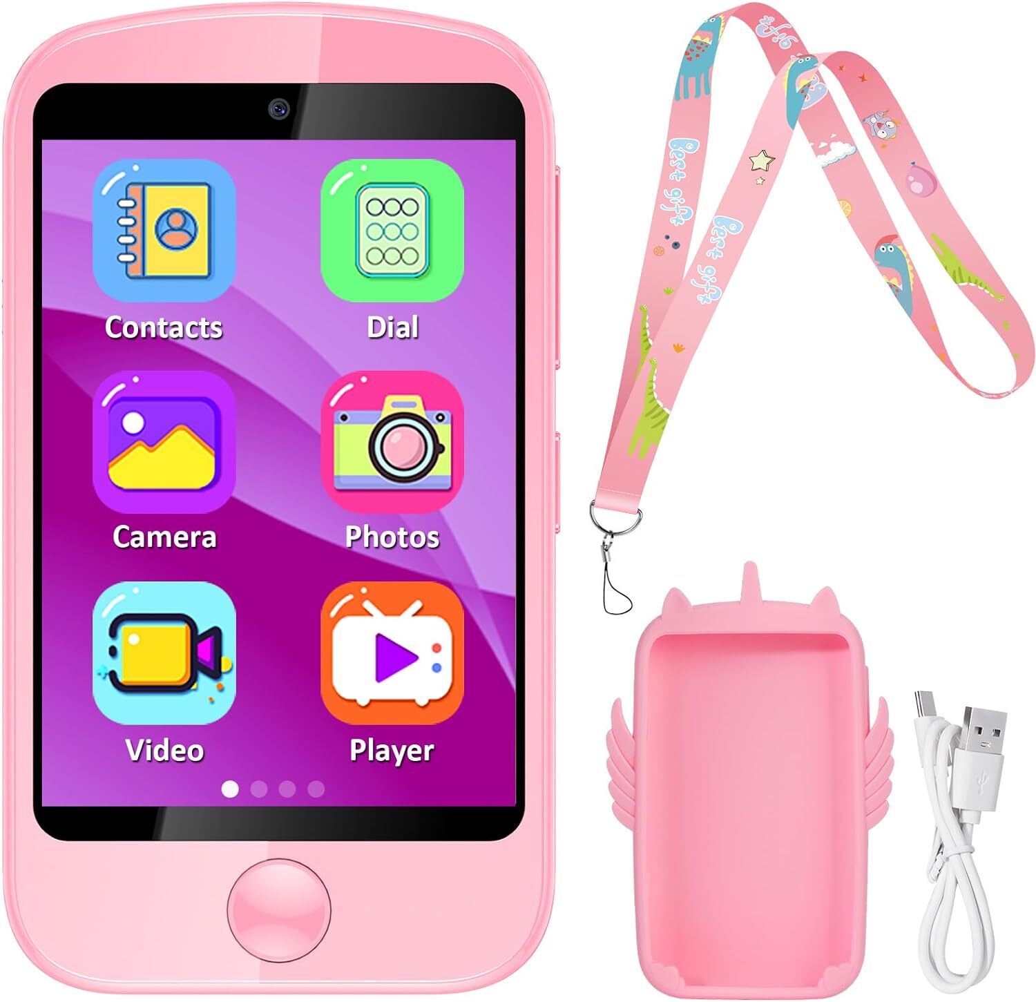 Kids Smart Phone Touchscreen Phone Smartwatch Educational Play Phone Toys Gift
