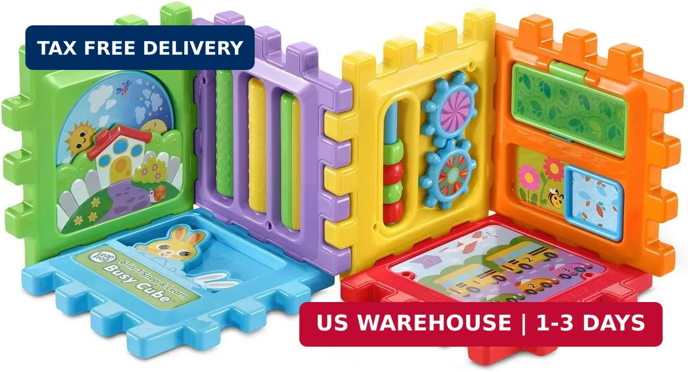 LeapFrog 6-in1 Snap and Learn Busy Cube Motor Skills Baby Toy