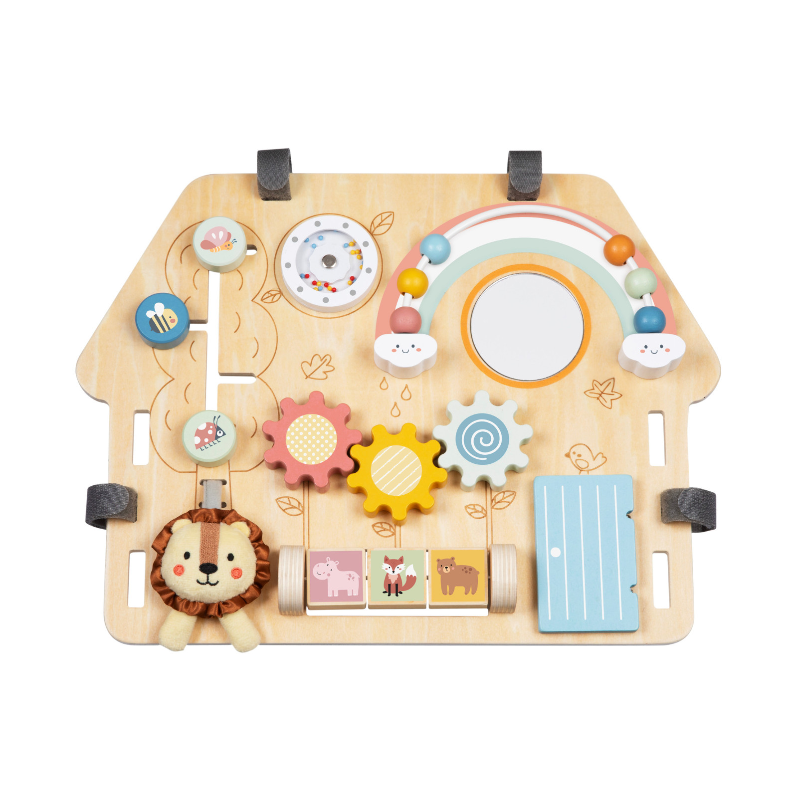 Wooden Toddler Busy Board Sensory Activity Toy Montessori Learning Board
