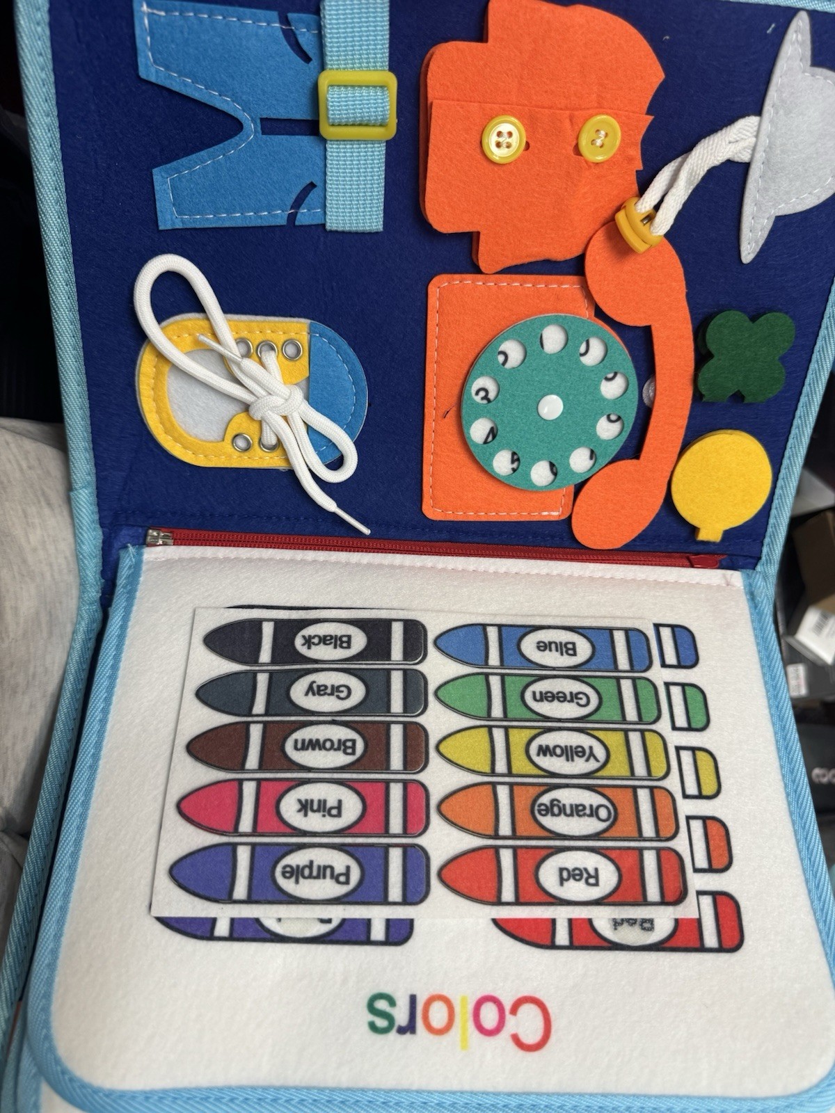 Montessori Busy Board for Toddlers Activity Book Fine Motor Skills Learning Toy