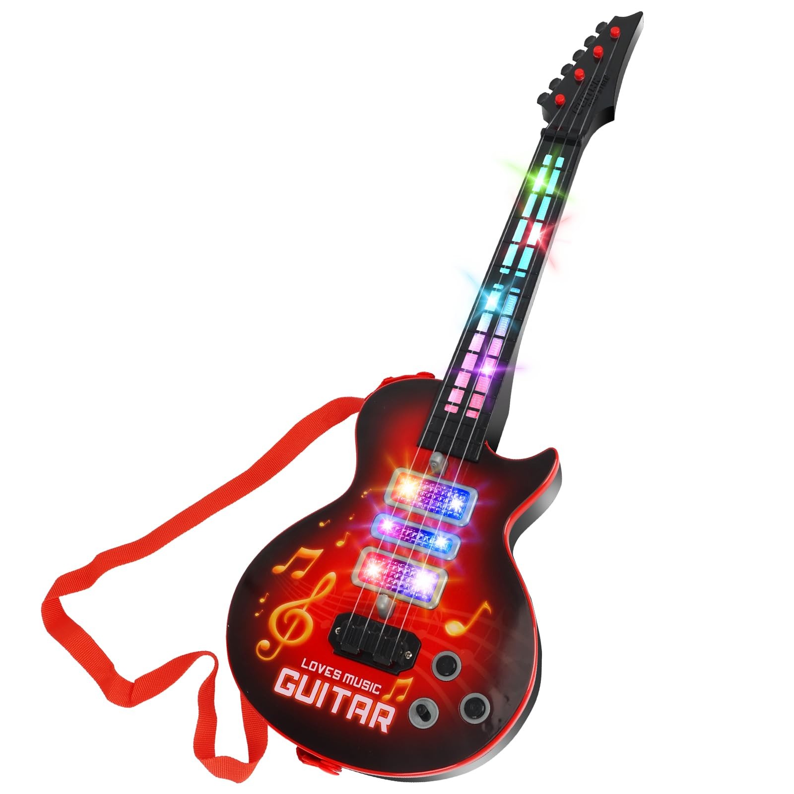 Kids Guitar Toy for 3 Year Old Boy Gift 21 Inches Electric Guitars with 4 Str…
