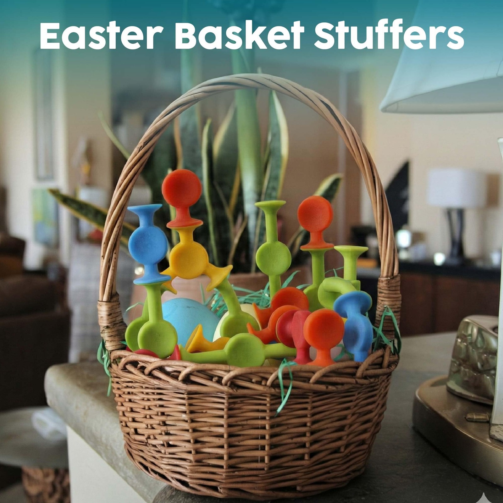 BUNMO Easter Basket Stuffers Medium, Red, Green, Blue, Yellow, Orange, Purple