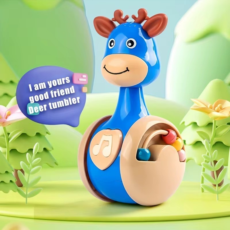 Roly Poly Baby Toys 6 to 12 Months, Tumbler Wobbler Toys for Infant Boy Girl*