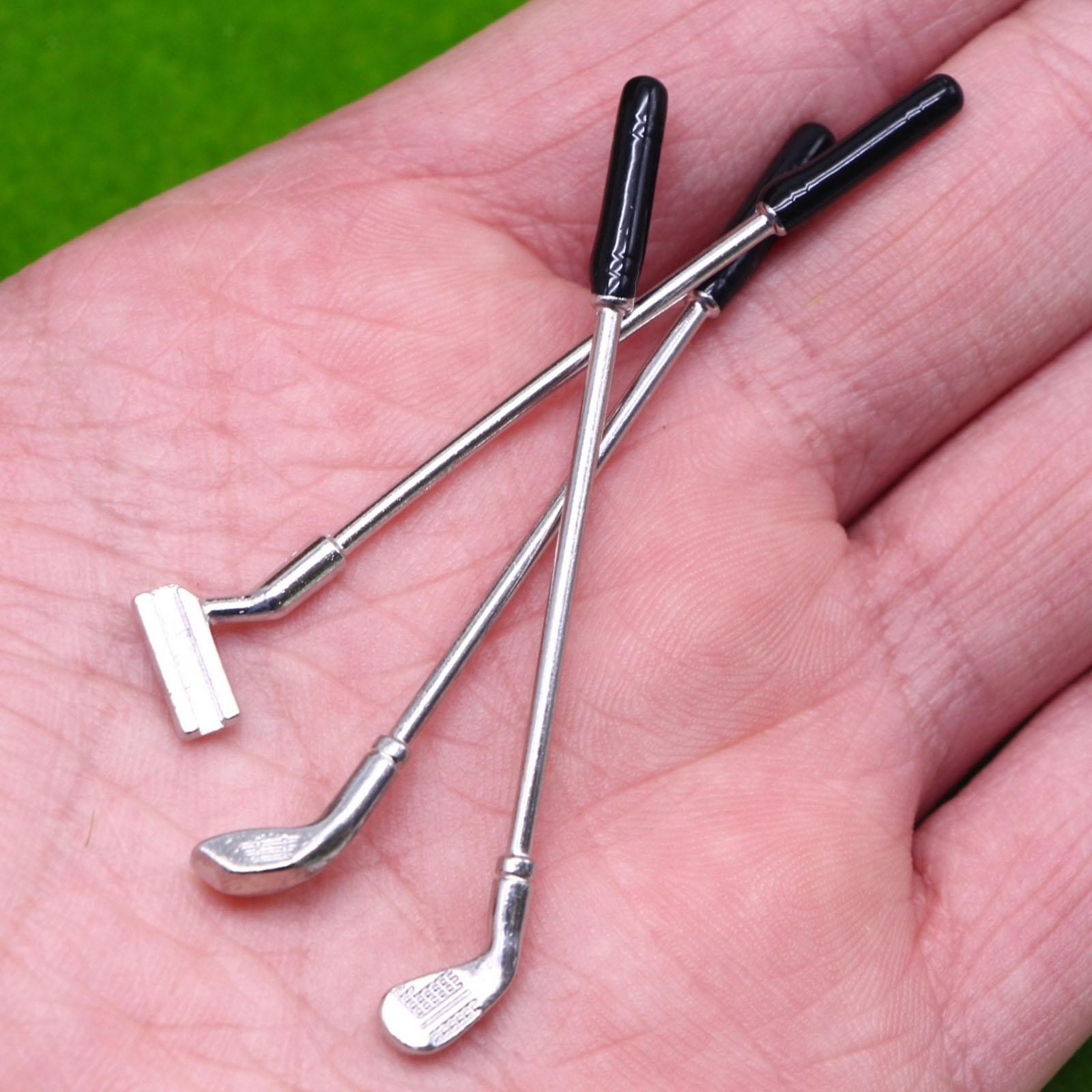 1:12 Creative Miniature Golf Clubs Miniature Scene Prop Miniature Dollhouse
